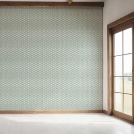 'Chiapas' Small-Scale Geometric Print Wallpaper (Duck Egg Blue/ White) - Image 7