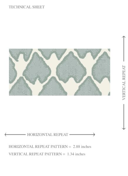 'Chiapas' Small-Scale Geometric Print Wallpaper (Duck Egg Blue/ White) - Image 8