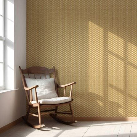 'Ravish' Small-Scale Geometric Print Wallpaper (Yellow/ White) - Image 5