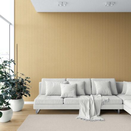 'Ravish' Small-Scale Geometric Print Wallpaper (Yellow/ White) - Image 6