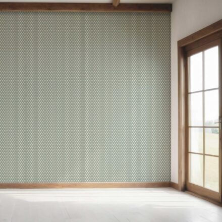 'Blizzard' Neutral-Toned Small-Scale Geometric Print Wallpaper (Gray-Green/ White) - Image 7