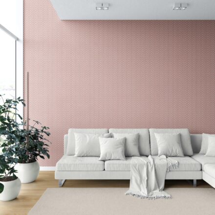 'Mexicali' Small-Scale Geometric Print Wallpaper (Blush Pink/ White) - Image 6
