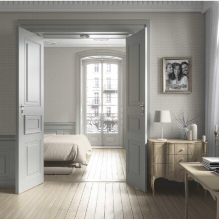 'Orion' Neutral-Toned Small Floral Lattice Wallpaper (Warm Gray/ Greige) - Image 4