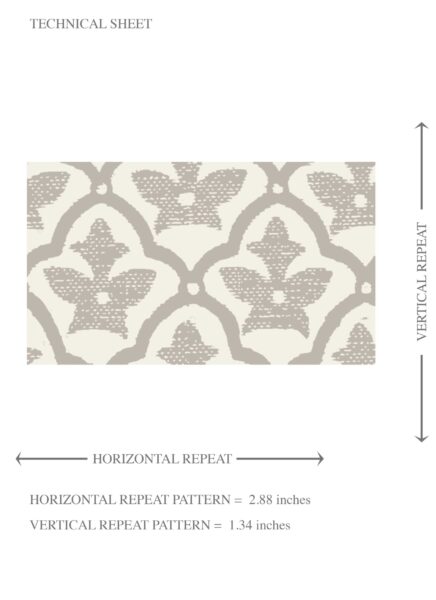 'Orion' Neutral-Toned Small Floral Lattice Wallpaper (Warm Gray/ Greige) - Image 8