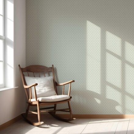 'Lacquered' Small-Scale Floral Lattice Wallpaper (Duck Egg Blue/ White) - Image 5