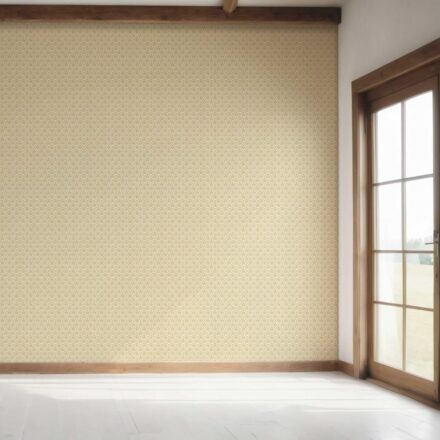 'Surrender' Small-Scale Floral Lattice Wallpaper (Yellow/ White) - Image 7