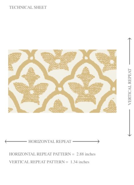 'Surrender' Small-Scale Floral Lattice Wallpaper (Yellow/ White) - Image 8