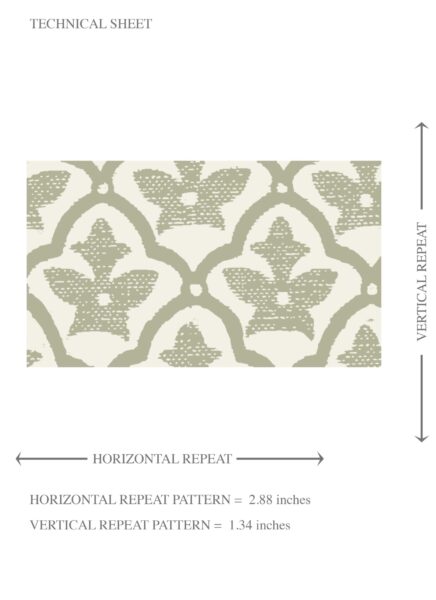 'Fragrant' Small-Scale Floral Lattice Wallpaper (Green/ White) - Image 8