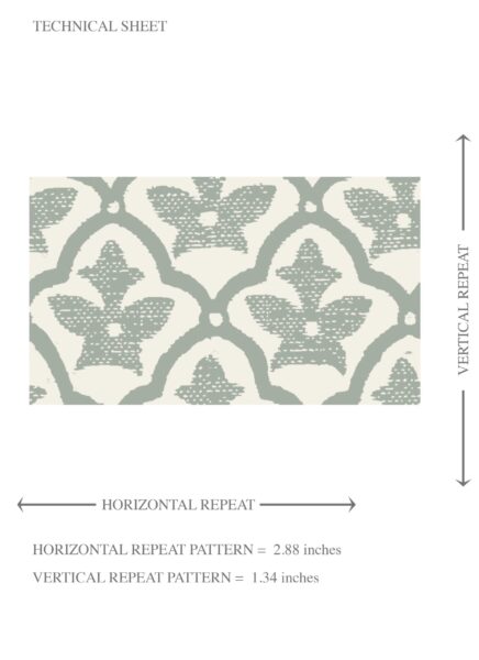 'Aslan' Neutral-Toned Small Floral Lattice Wallpaper (Sage Gray/ White) - Image 8