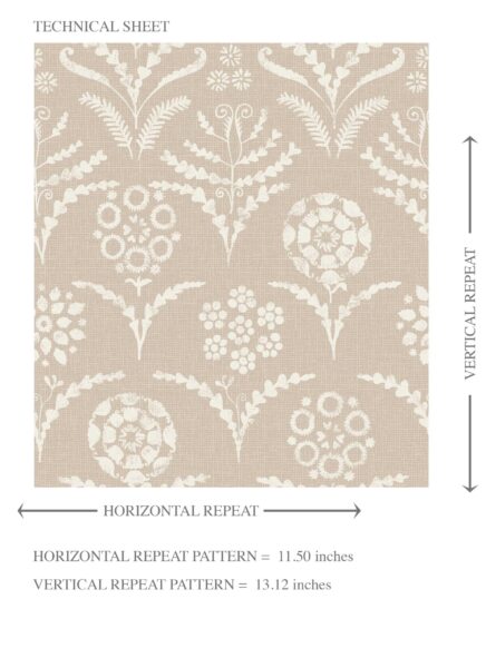 'Kiva Glow' Modern Neural-Toned Floral/ Botanical Wallpaper (Beige/ White) - Image 8