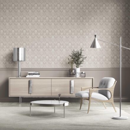 'Arnou' Modern Neural-Toned Floral/ Botanical Wallpaper (Gray/ Taupe) - Image 2