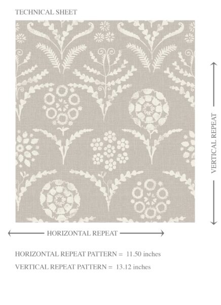 'Arnou' Modern Neural-Toned Floral/ Botanical Wallpaper (Gray/ Taupe) - Image 8