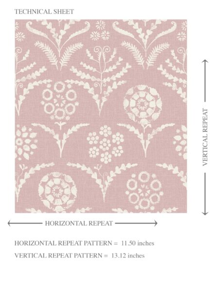 'Griffin' Modern Floral Botanical Wallpaper (Pink/ White) - Image 8