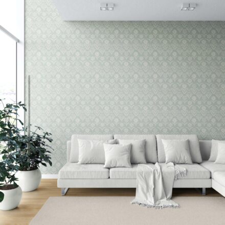 'Nautical Mile' Modern Floral Botanical Wallpaper (Pastel Blue) - Image 6