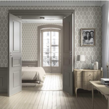 'Tapestry' Neutral-Toned Botanical Floral Block Print Wallpaper (Brown/ Beige/ Cream) - Image 4