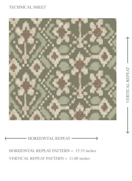 'Walden Rock' Modern Botanical Floral Wallpaper (Olive Green/ Beige) - Image 8