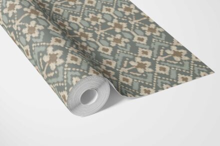 'Aramis' Modern Botanical Floral Wallpaper (Forest Green / Beige) - Image 3