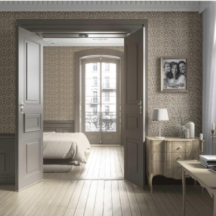 'Celery Powder' Modern Neutral-Toned Botanical Floral Wallpaper (Brown/ Beige/ Cream/ Taupe ) - Image 4