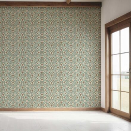 'Samak' Modern Botanical Floral Wallpaper (Sage Green/ Beige) - Image 7