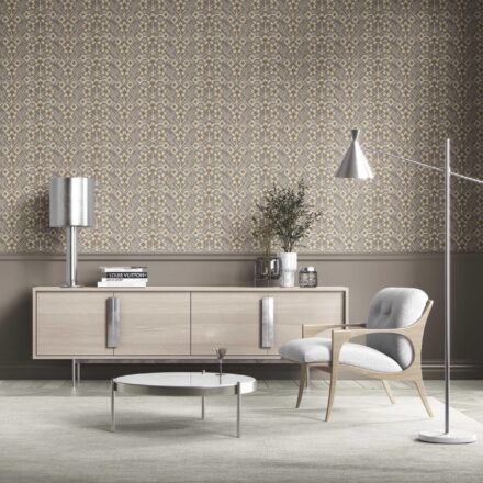 'Dulfin' Modern Neutral-Toned Botanical Floral Wallpaper (Brown/ Taupe/ Beige) - Image 2