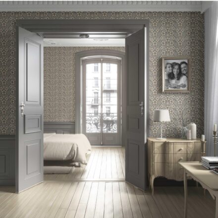 'Dulfin' Modern Neutral-Toned Botanical Floral Wallpaper (Brown/ Taupe/ Beige) - Image 4