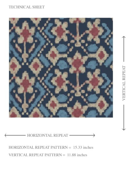 'Rubiyan' Modern Botanical Floral Wallpaper (Navy Blue/ Pink/ Beige) - Image 8