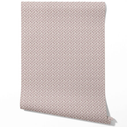 'Shelley' Small-Scale Floral Lattice Wallpaper (Pink/ White) - Image 2
