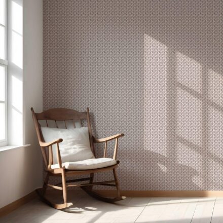 'Shelley' Small-Scale Floral Lattice Wallpaper (Pink/ White) - Image 5