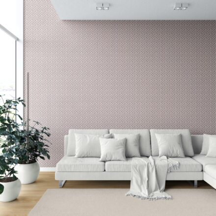 'Shelley' Small-Scale Floral Lattice Wallpaper (Pink/ White) - Image 6