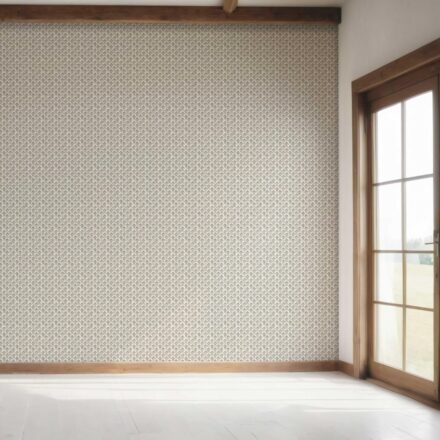 'Madonna' Small-Scale Floral Lattice Wallpaper (Beige/ Gray/ White/ Taupe) - Image 7