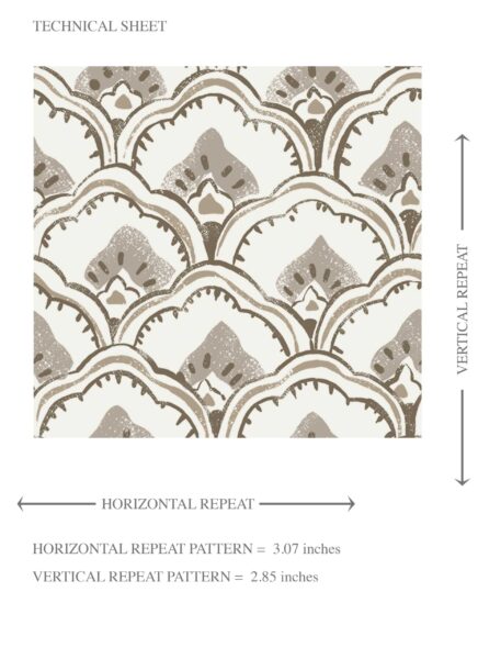 'Madonna' Small-Scale Floral Lattice Wallpaper (Beige/ Gray/ White/ Taupe) - Image 8