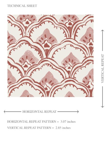 'Kinkajou' Small-Scale Floral Lattice Wallpaper (Red/ Pink/ White) - Image 8