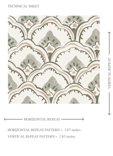 'Yansoon' Small-Scale Floral Lattice Wallpaper (Gray/ White) - Image 8