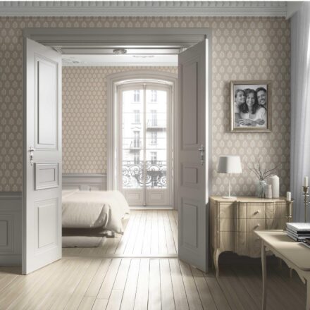 'Abella' Neutral Botanical/ Floral Block Print Wallpaper (Beige/ Taupe/ Tan) - Image 4