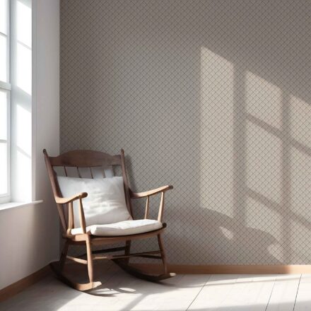 'Milan' Small Floral Geometric Lattice Wallpaper (Beige/ Brown/ Taupe) - Image 5