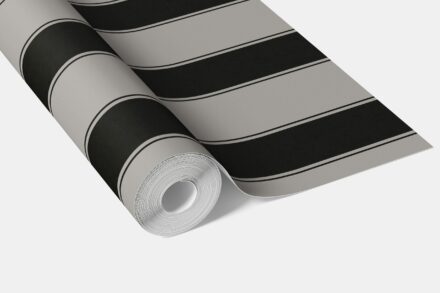 'Gryon' Neutral-Toned Scandi-Inspired Striped Wallpaper (Gray/ Black) - Image 3