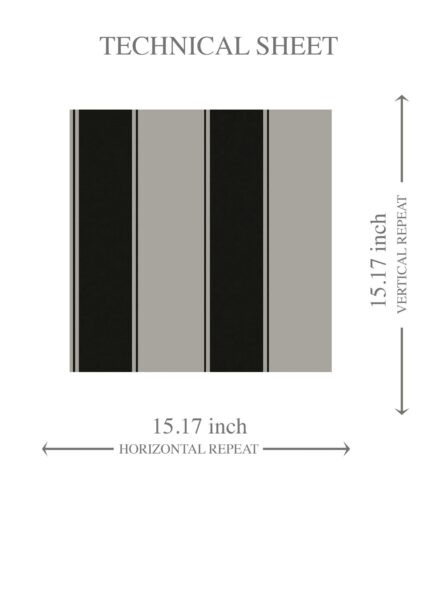 'Gryon' Neutral-Toned Scandi-Inspired Striped Wallpaper (Gray/ Black) - Image 8