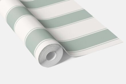'Cremona' Geometric Striped Wallpaper (Green-Blue) - Image 2
