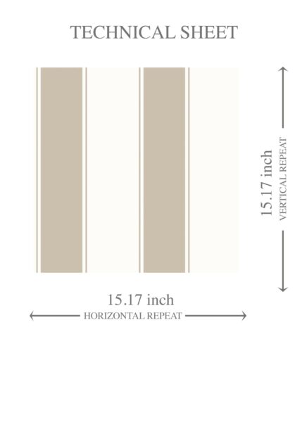 'Bolzano' Neutral Geometric Striped Wallpaper (Stone Beige/ White) - Image 8