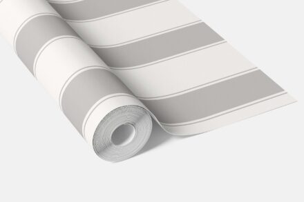 'Glinted' Neutral Geometric Striped Wallpaper (Gray/ White) - Image 2