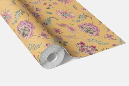 'Topiary' Floral Botanical Patterned Wallpaper (Yellow/ Pink/ Green) - Image 3