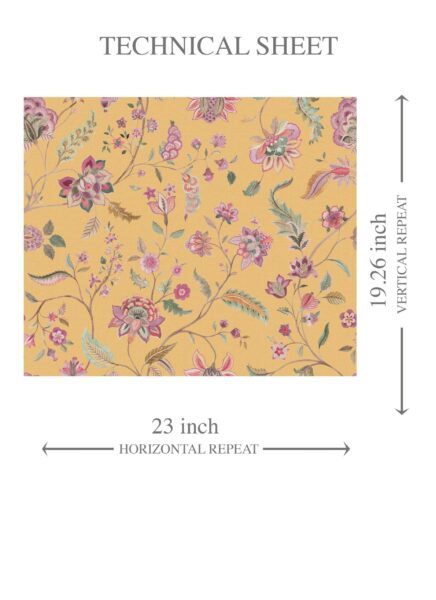 'Topiary' Floral Botanical Patterned Wallpaper (Yellow/ Pink/ Green) - Image 8